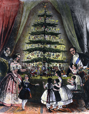 王室の1848年のクリスマス風景
