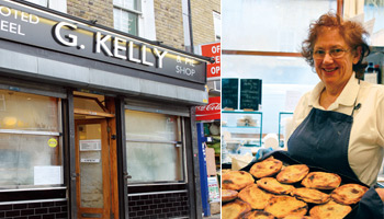 G. KELLY noted eel & pie shop
