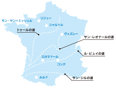 フランス巡礼マップ
