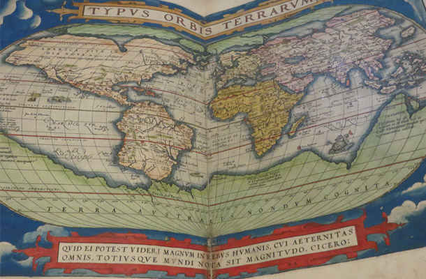 世界初の近代地図帳「世界の舞台」
