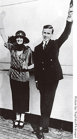 ルイス・マウントバッテン伯爵（写真右）とエドウィナ・アシュレイ夫人（同左）。ハネムーンで米ニューヨークも訪れた