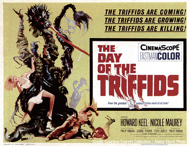 1962年、スティーヴ・セクリーによって 映画化された「トリフィド時代」