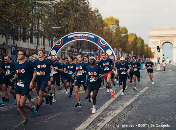 2021年にパリで開催されたマス・マラソン大会