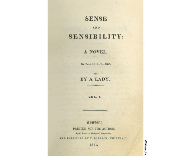「分別と多感」の初版本