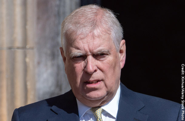 王子の称号が剥奪された、アンドリュー・マウントバッテン・ウィンザー氏